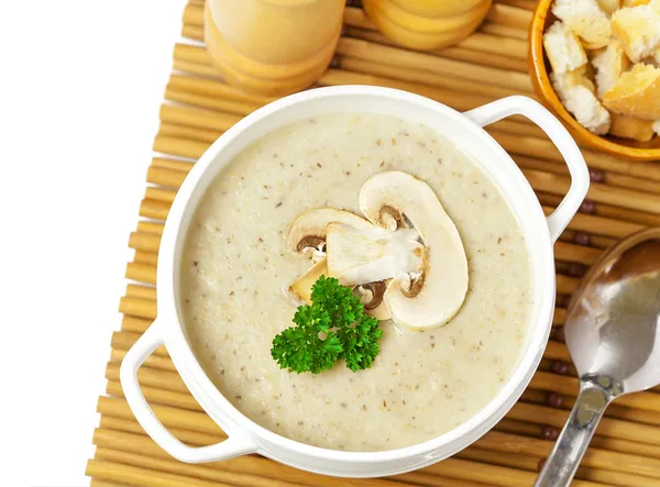 Sopa de creme de cogumelos — Fotografia de Stock