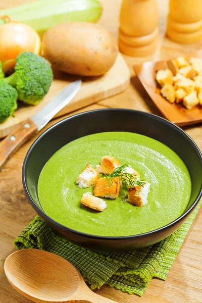 Broccoli crema zuppa — Foto Stock