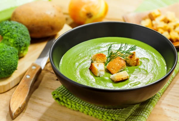 Sopa de crema de brócoli — Foto de Stock