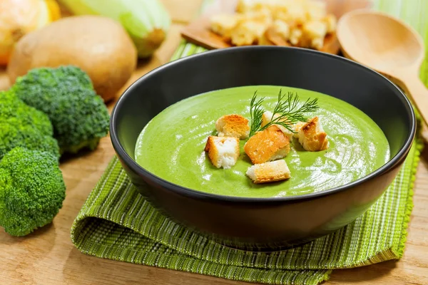 Sopa de crema de brócoli — Foto de Stock