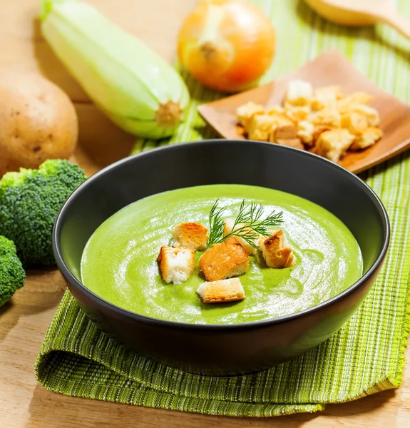 Sopa de crema de brócoli — Foto de Stock