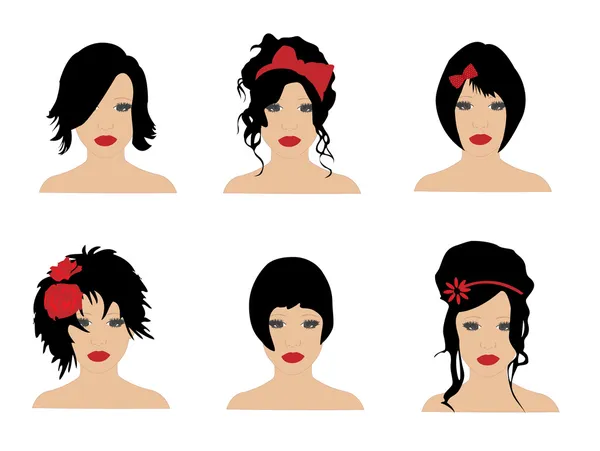 Hairstyles — Stock Vector