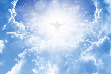 Christ in sky clipart
