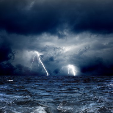 Stormy sea clipart
