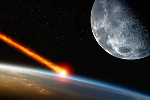 Asteroid påverkan — Stockfoto