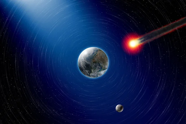 Asteroideneinschlag — Stockfoto