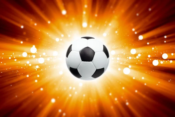 サッカー ボール、スポット ライト — ストック写真