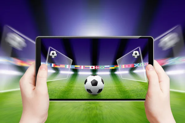 Soccer online, sports game — Stock Photo, Image