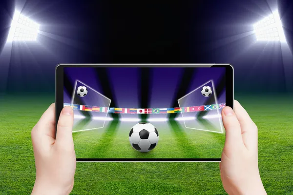 Calcio online, gioco di sport — Foto Stock