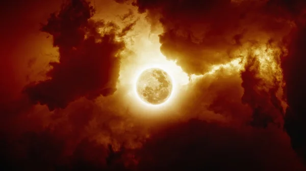 Luna llena roja — Foto de Stock