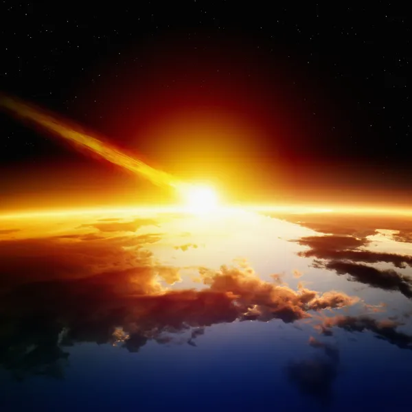 Asteroid impact — Stock Photo, Image