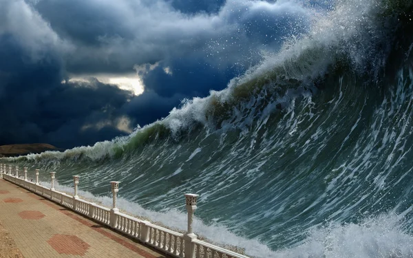 Tsunami-golven — Stockfoto