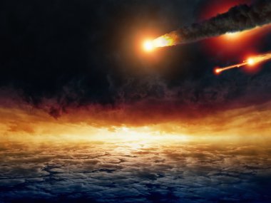 Asteroid impact clipart