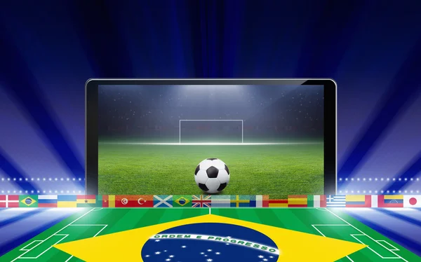 Бразильский футбол онлайн — стоковое фото