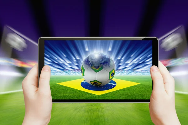 Piłka nożna online, Brazylii piłka nożna — Zdjęcie stockowe