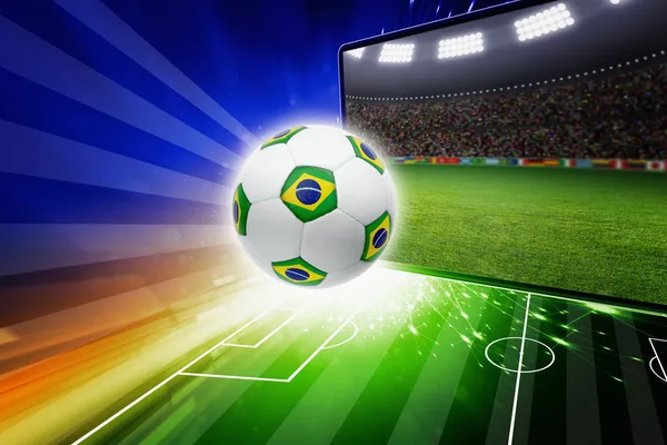 Brasiliens Fußball live — Stockfoto