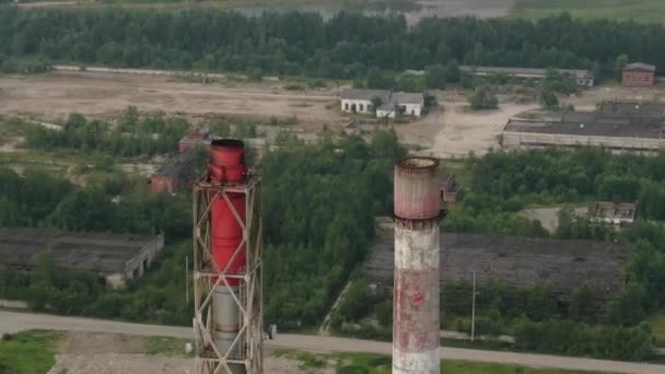 Fábrica Abandonada Pulp Mill Una Planta Cerca Baikal Planta Residuos — Vídeos de Stock