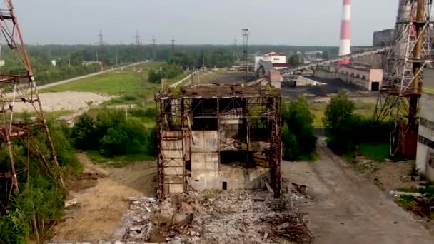 Fábrica Abandonada Pulp Mill Una Planta Cerca Baikal Planta Residuos — Vídeos de Stock