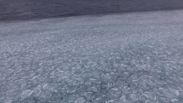 Congelar Baikal Baikal Entra Hibernação Costa Gelada Cidade Baikalsk Com — Vídeo de Stock