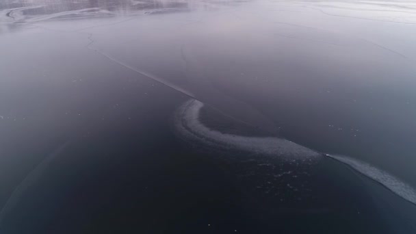 Der Eingefrorene Baikal Der Baikal Geht Den Winterschlaf Eisige Küste — Stockvideo