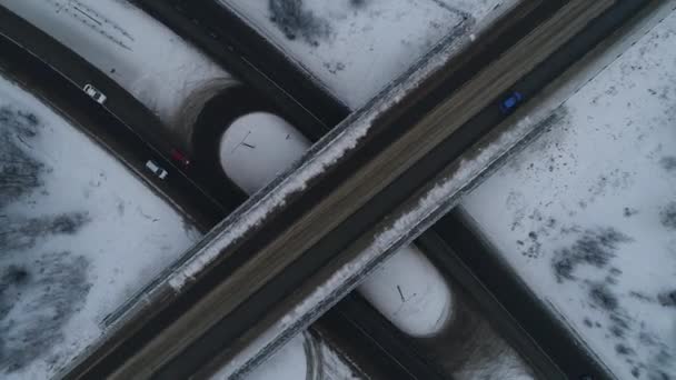 Oślepiająca Droga Federalna Autostrada Syberia Most Samochodowy Wiadukt Autostradzie Federalnej — Wideo stockowe