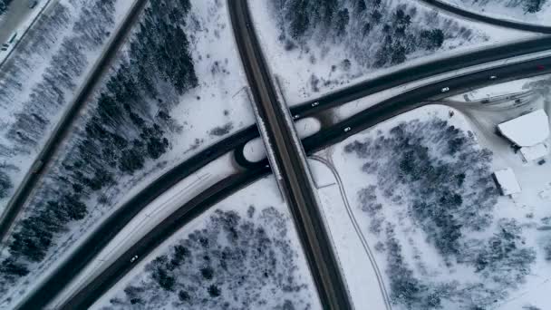 Ослепляющая Дорога Федеральное Шоссе Сибирь Автомобильный Мост Виадук Федеральном Шоссе — стоковое видео