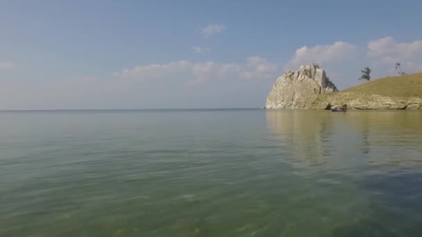 Prores Lago Baikal Ilha Olkhon Coração Ilha Shamanka Rock Poleslok — Vídeo de Stock