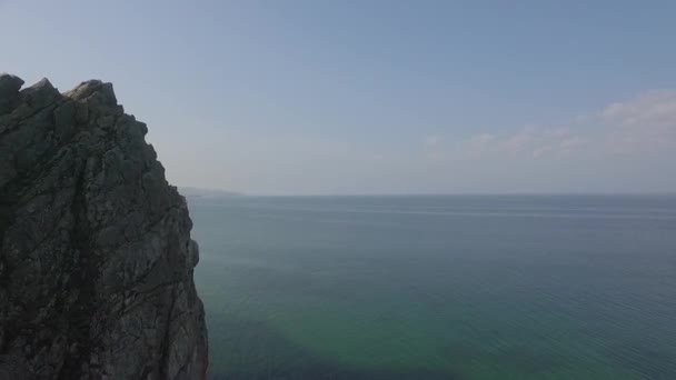 Prores Majestic Baikal Rock Summer Lake Baikal Olkhon Island — стокове відео