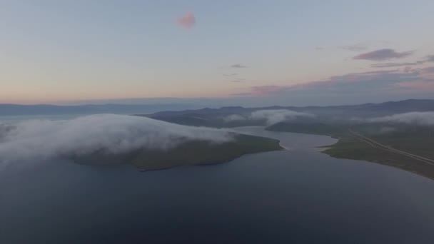 Prores Brouillard Sur Lac Baïkal Olkhon Island Été — Video