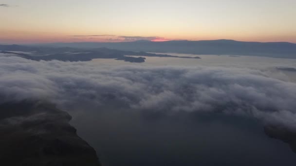 Prores Brouillard Sur Lac Baïkal Olkhon Island Été — Video