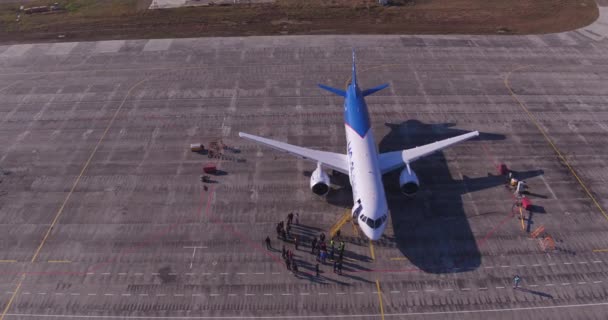 Irkut 300 Російський Цивільний Авіалайнер Росія Місто Іркутськ Вересня 2021 — стокове відео