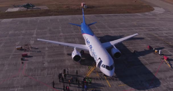 Irkut 300 Ist Ein Neues Russisches Zivilflugzeug Russland Stadt Irkutsk — Stockvideo