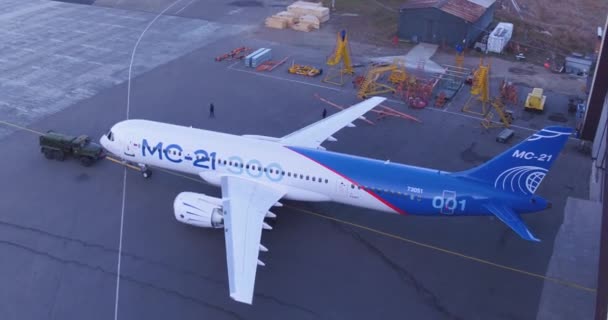 Irkut 300 Nové Ruské Civilní Letadlo Rusko Město Irkutsk Září — Stock video