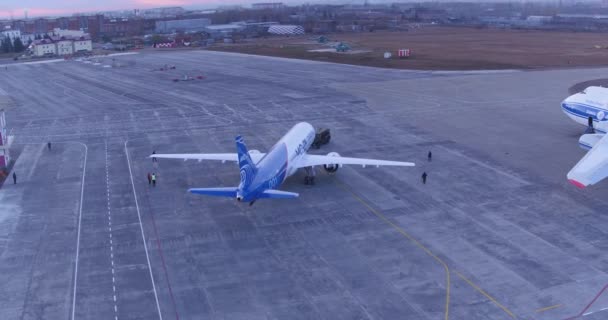 Irkut 300 Російський Цивільний Авіалайнер Росія Місто Іркутськ Вересня 2021 — стокове відео