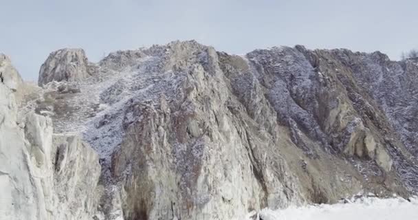 Baikalsee Gefrorene Eisschollen Eisbuckel Olchon Island Burjatien Video — Stockvideo
