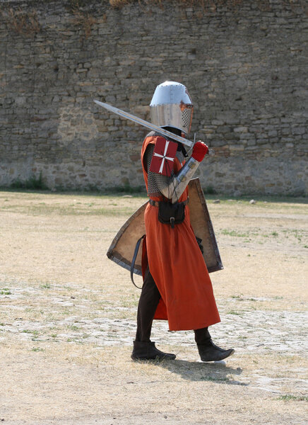 Medieval Knight Walking