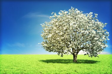 Money tree concept clipart