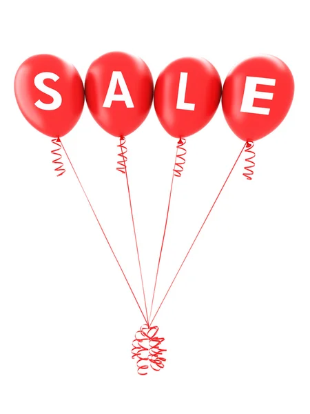 Verkauf roter Luftballons — Stockfoto