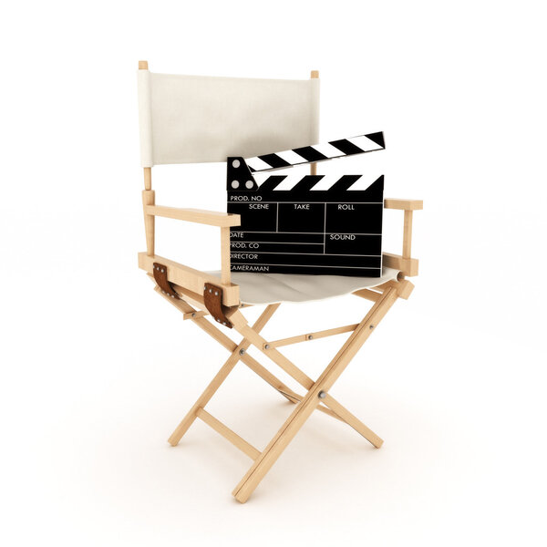 Directors chair with clapper