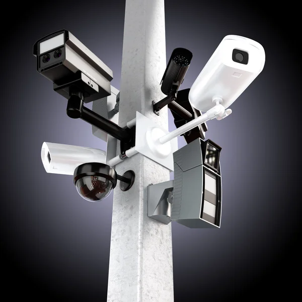 Das Konzept der Überwachungskamera — Stockfoto