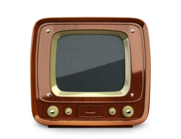 Retro puinen TV — kuvapankkivalokuva