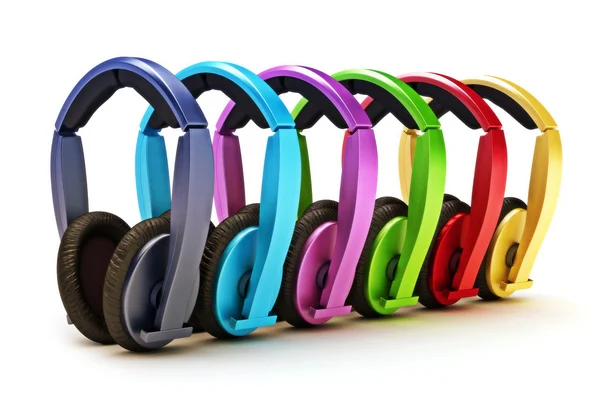 Kleurrijke koptelefoon — Stockfoto