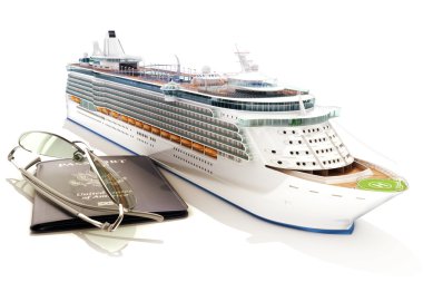 cruise gemisi ile pasaport ve gözlük