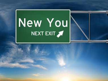 New you next exit, sign depicting a new change in life
