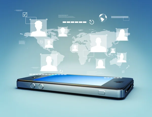 Moderne Medien-Touchscreen-Technologie — Stockfoto