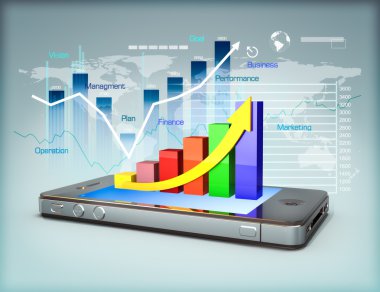 iş için bir akıllı telefon