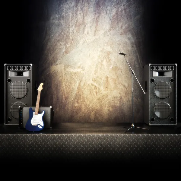 Heavy metal music stage or singing background — Stock Photo, Image