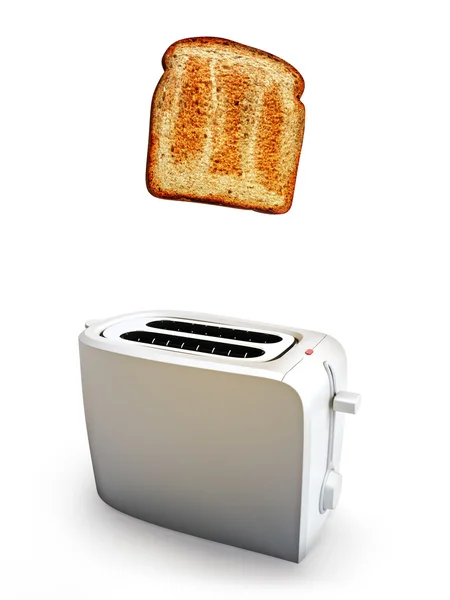 Toast popping out of a toaster — Stock Photo, Image