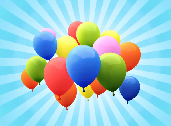 Balloon's with sunburst background. — Stock Photo, Image