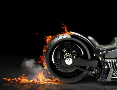 Motorcycle burnout clipart
